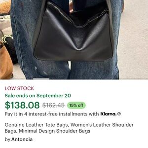 Black Leather Shoulder Bag